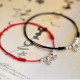 925 Sterling Silver Red String Braid Bell Charm Anklet 925 Sterling Silver Red String Braid Bell Charm Anklet