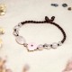 Flower of Love Pink Crystal Soothing Anklet