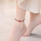 Four Leaf Clover Cinnabar Blessing Calm Bracelet Anklet Four Leaf Clover Cinnabar Blessing Calm Bracelet Anklet