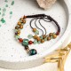 Wenge Wood Green Aventurine Balance Protection Anklet Wenge Wood Green Aventurine Balance Protection Anklet