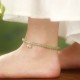 925 Sterling Silver Hetian Jade Prosperity Bell Anklet 925 Sterling Silver Hetian Jade Prosperity Bell Anklet