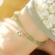 925 Sterling Silver Hetian Jade Prosperity Bell Anklet 925 Sterling Silver Hetian Jade Prosperity Bell Anklet