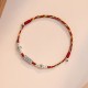 925 Sterling Silver Koi Fish Colorful String Bracelet Anklet 925 Sterling Silver Koi Fish Colorful String Bracelet Anklet