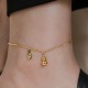18k Gold Lucky Gourd Wealth Buckle Anklet 18k Gold Lucky Gourd Wealth Buckle Anklet