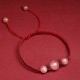 Natural Strawberry Quartz Love Red String Bracelet Anklet Natural Strawberry Quartz Love Red String Bracelet Anklet