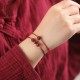Natural Lucky Cinnabar Bead Blessing Bracelet Anklet Natural Lucky Cinnabar Bead Blessing Bracelet Anklet