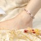 Flower of Love Pink Crystal Soothing Anklet