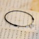 925 Sterling Silver Red String Braid Bell Charm Anklet 925 Sterling Silver Red String Braid Bell Charm Anklet