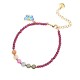 Garnet Tourmaline Butterfly Protection Bracelet Anklet Garnet Tourmaline Butterfly Protection Bracelet Anklet