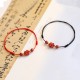 Four Leaf Clover Cinnabar Blessing Calm Bracelet Anklet Four Leaf Clover Cinnabar Blessing Calm Bracelet Anklet