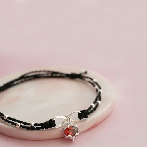 Love Heart Infinity Symbol Braided Anklet Love Heart Infinity Symbol Braided Anklet