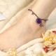 Amethyst Pink Crystal Green Aventurine Peace Anklet Amethyst Pink Crystal Green Aventurine Peace Anklet