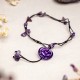 Amethyst Pink Crystal Green Aventurine Peace Anklet Amethyst Pink Crystal Green Aventurine Peace Anklet