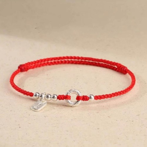 925 Sterling Silver Auspicious Clouds Peace Buckle Bracelet Anklet 925 Sterling Silver Auspicious Clouds Peace Buckle Bracelet Anklet