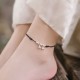 925 Sterling Silver Red String Braid Bell Charm Anklet 925 Sterling Silver Red String Braid Bell Charm Anklet