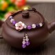Natural Amethyst Rose Quartz Lucky Healing Anklet Natural Amethyst Rose Quartz Lucky Healing Anklet