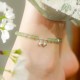 925 Sterling Silver Hetian Jade Prosperity Bell Anklet 925 Sterling Silver Hetian Jade Prosperity Bell Anklet