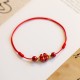 Four Leaf Clover Cinnabar Blessing Calm Bracelet Anklet Four Leaf Clover Cinnabar Blessing Calm Bracelet Anklet