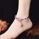 Natural Amethyst Rose Quartz Lucky Healing Anklet Natural Amethyst Rose Quartz Lucky Healing Anklet
