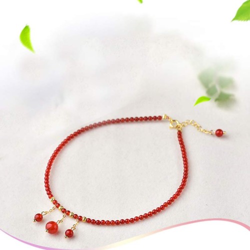 Red Agate Confidence Calm Anklet Red Agate Confidence Calm Anklet