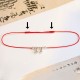 925 Sterling Silver Red String Braid Bell Charm Anklet 925 Sterling Silver Red String Braid Bell Charm Anklet