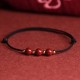 Natural Lucky Cinnabar Bead Blessing Bracelet Anklet Natural Lucky Cinnabar Bead Blessing Bracelet Anklet