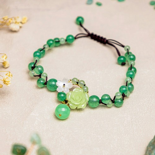 Financial Success Jade Braided Prosperity Anklet Financial Success Jade Braided Prosperity Anklet