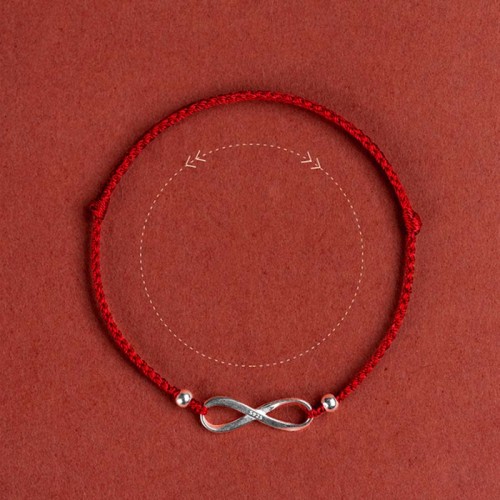 925 Sterling Silver Endless Knot Protection Luck Anklet 925 Sterling Silver Endless Knot Protection Luck Anklet