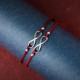 925 Sterling Silver Endless Knot Protection Luck Anklet 925 Sterling Silver Endless Knot Protection Luck Anklet