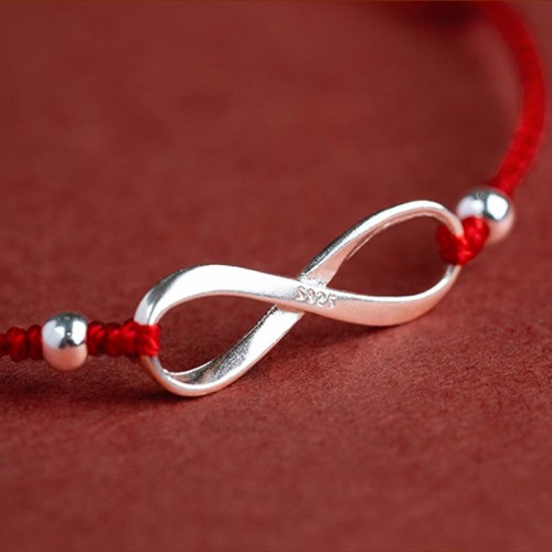 925 Sterling Silver Endless Knot Protection Luck Anklet 925 Sterling Silver Endless Knot Protection Luck Anklet