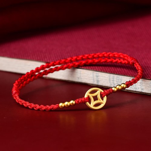 Copper Coin Strength Braided Bracelet Anklet Copper Coin Strength Braided Bracelet Anklet