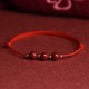 Natural Lucky Cinnabar Bead Blessing Bracelet Anklet Natural Lucky Cinnabar Bead Blessing Bracelet Anklet