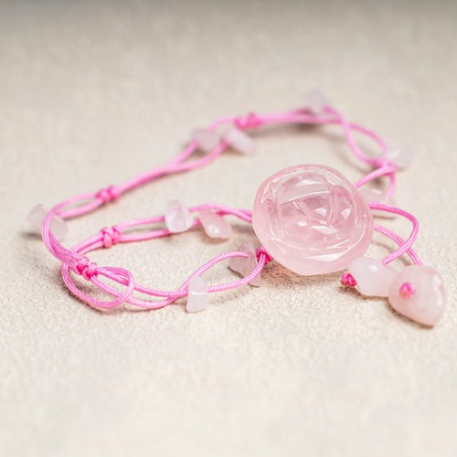 Amethyst Pink Crystal Green Aventurine Peace Anklet Amethyst Pink Crystal Green Aventurine Peace Anklet