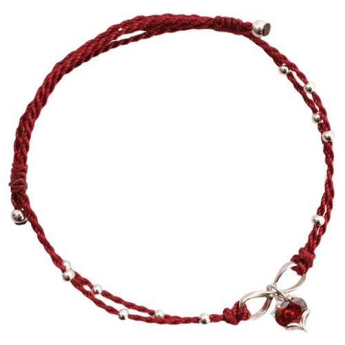 Love Heart Infinity Symbol Braided Anklet Love Heart Infinity Symbol Braided Anklet
