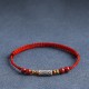 925 Sterling Silver Koi Fish Cinnabar Wealth Bracelet Anklet 925 Sterling Silver Koi Fish Cinnabar Wealth Bracelet Anklet