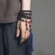 108 Beads Ebony Wood Dzi Bead Balance Bracelet 108 Beads Ebony Wood Dzi Bead Balance Bracelet