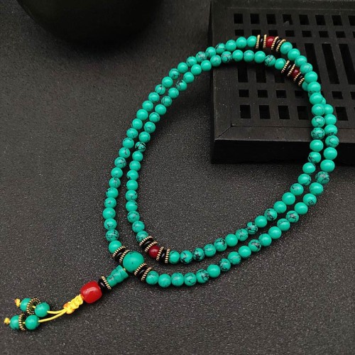 Tibetan Turquoise Healing Mala Bracelet Tibetan Turquoise Healing Mala Bracelet