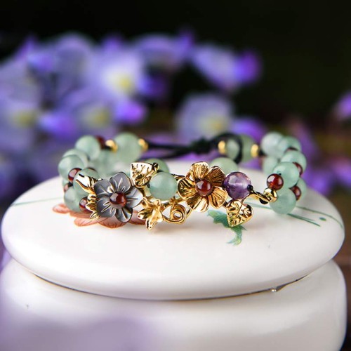 Green Aventurine Garnet Luck Bracelet Green Aventurine Garnet Luck Bracelet