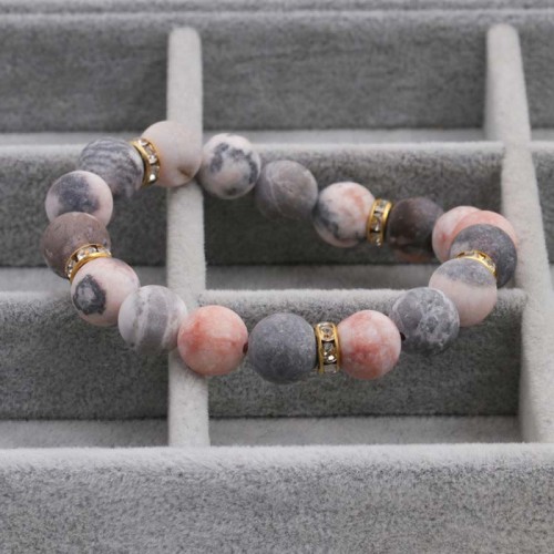 Zebra Jasper Stress Healing Bracelet Zebra Jasper Stress Healing Bracelet