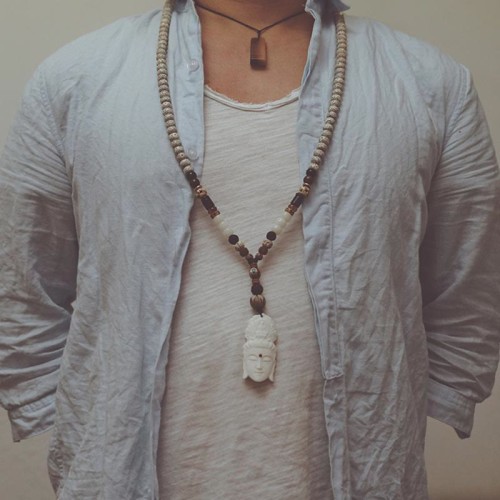 Bodhi Seed Yak Bone Avalokitesvara Bracelet Bodhi Seed Yak Bone Avalokitesvara Bracelet