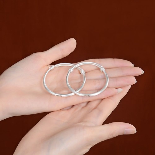 999 Silver Peace & Joy Kids Protection Bangle