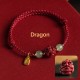 Cinnabar Chinese Zodiac Hetian Jade Bracelet