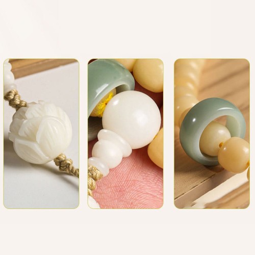 Bodhi Seed Lotus Dzi Bead Peace Harmony Bracelet Bodhi Seed Lotus Dzi Bead Peace Harmony Bracelet