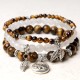 3PCS Natural Quartz Crystal Lotus Healing Bracelet 3PCS Natural Quartz Crystal Lotus Healing Bracelet