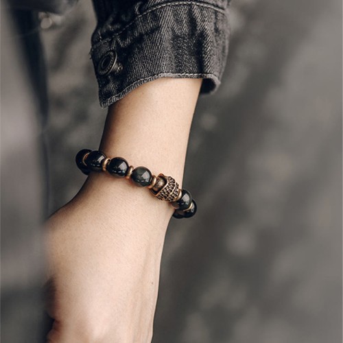 Rainbow Obsidian Copper Love Healing Bracelet Rainbow Obsidian Copper Love Healing Bracelet