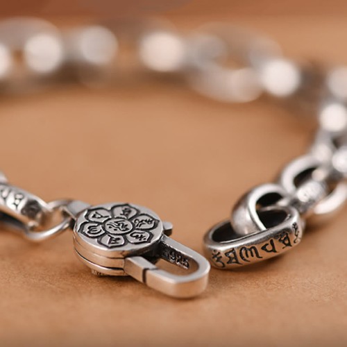 Om Mani Padme Hum Double Dorje Copper Bracelet Om Mani Padme Hum Double Dorje Copper Bracelet