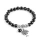 Natural Gemstone Tree of Life Lucky Charm Bracelet