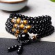 108 Beads Black Obsidian Tiger Eye Mala Bracelet 108 Beads Black Obsidian Tiger Eye Mala Bracelet
