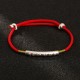 Tibetan Mani Mantra Lucky Red String Bracelet Tibetan Mani Mantra Lucky Red String Bracelet