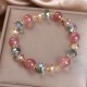 Strawberry Quartz Colorful Crystal Positive Bracelet Strawberry Quartz Colorful Crystal Positive Bracelet